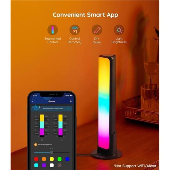 Smart Light Bars, RGBICWW Smart LED Lights with 12 Scene Modes and Music Modes - Picture 6 of 6